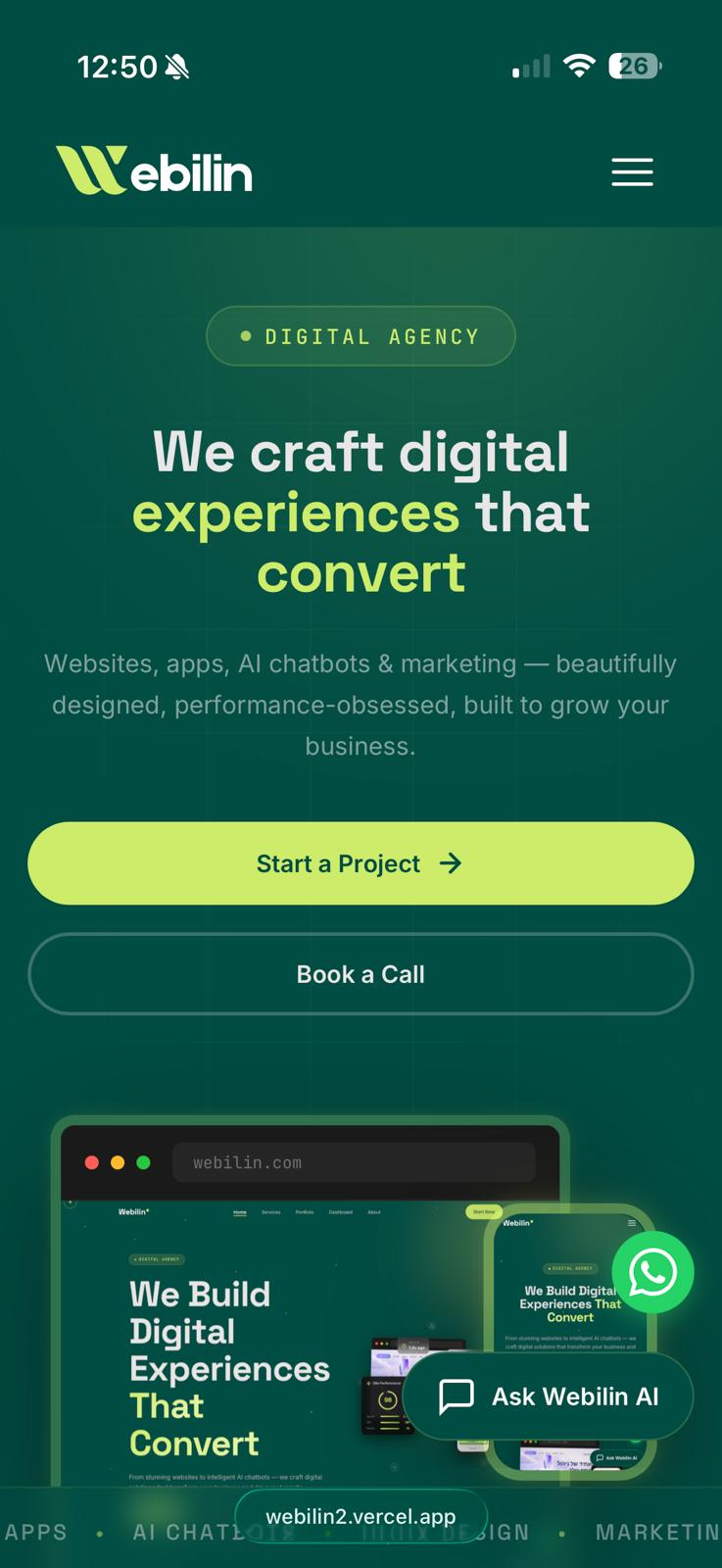 Mobile app by Webilin