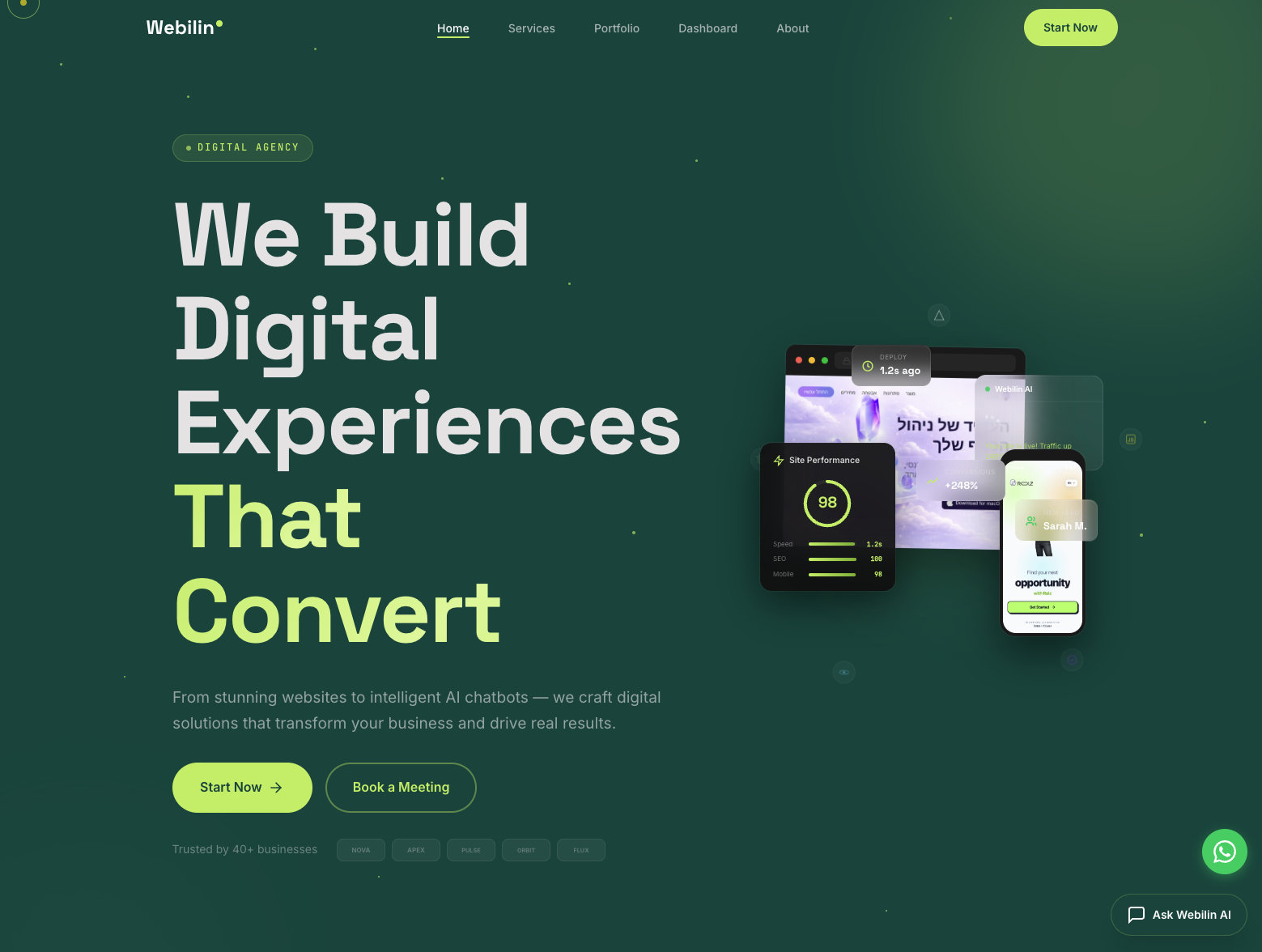 Modern website design